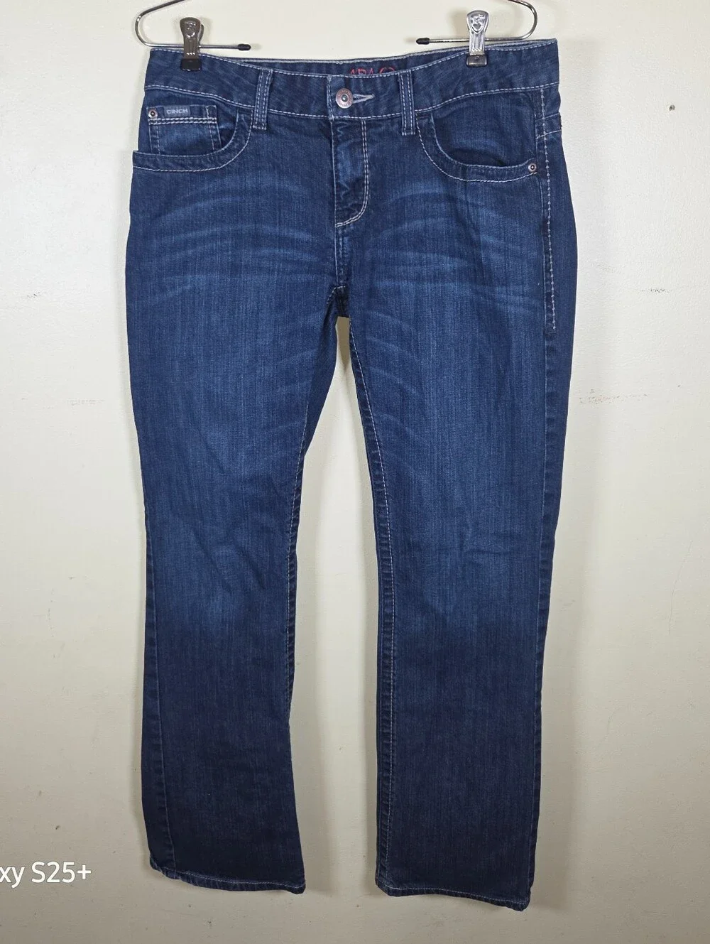 Cinch ADA Women’s Jeans 29/7 R Dark Wash Relaxed Fit Bootcut Western Cowgirl
